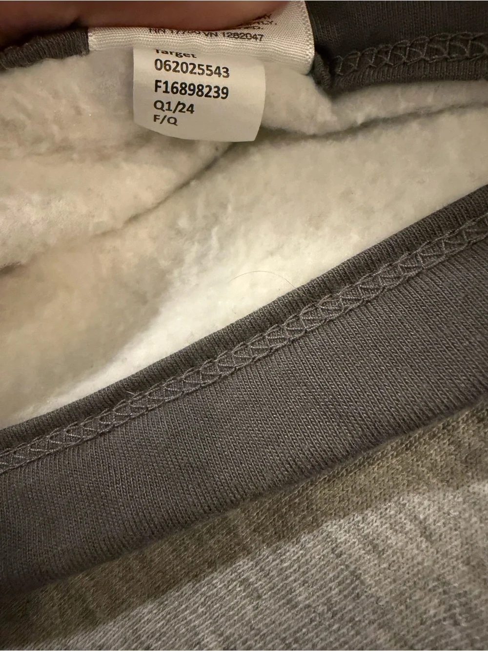 Full/Queen Sweatshirt Blanket Light Gray NWOT